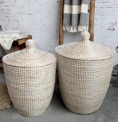 Korg Med Flätat Handtag & Lock från Chic Antique