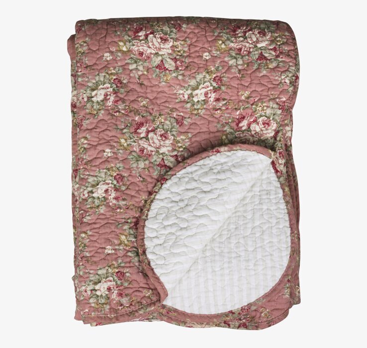 Quilt Blommor Gl Rosa från Chic Antique med blommigt mönster