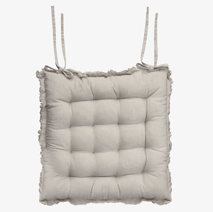 Amiens Stolsdyna Med Fransar Linen från Chic Antique