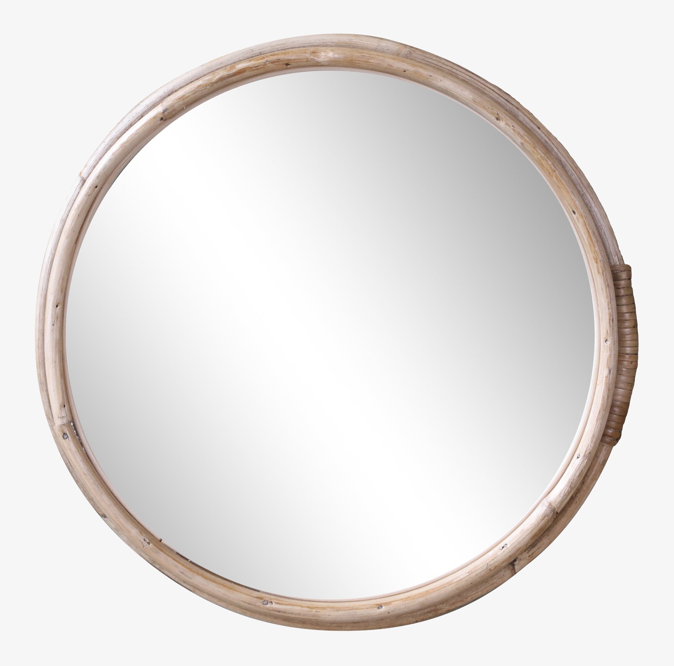 Spegel Med bamburam från Chic Antique med naturlig träfärg