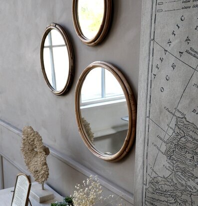 Spegel Med bamburam Bamburam Chic Antique Speglar Väggspeglar Stående speglar