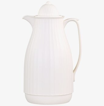 Termoskanna Creme från Chic Antique med vertikala räfflor