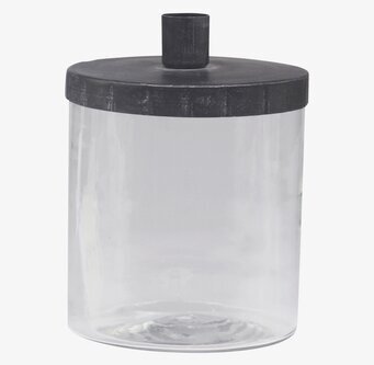 Ljusstake M. Förvaring från Chic Antique i klart glas