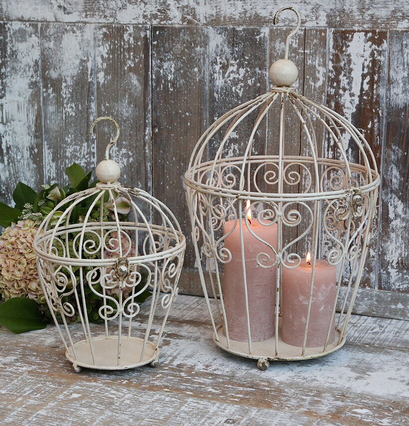 Fil De Fleur Fågelbur Antik Creme från Chic Antique