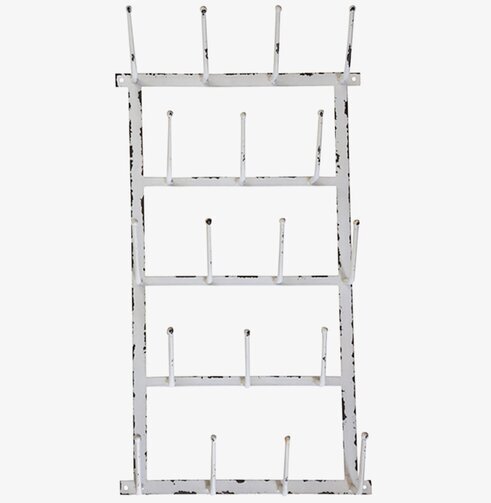 Väggstativ för muggar & glas, Antik Creme från Chic Antique