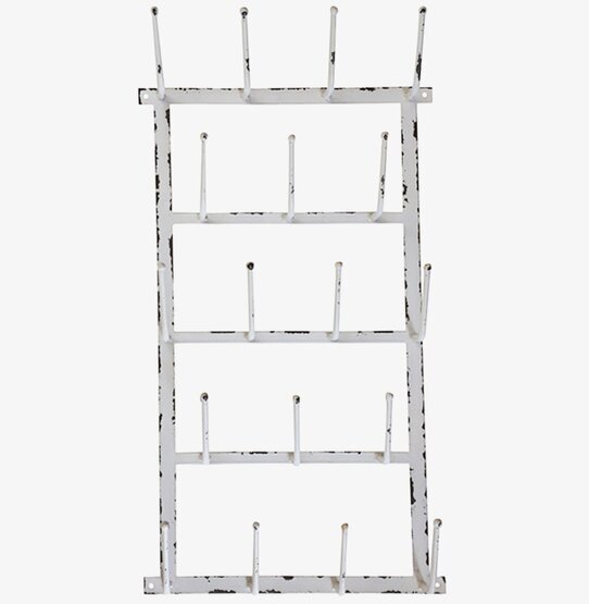 Väggstativ för muggar & glas, Antik Creme från Chic Antique