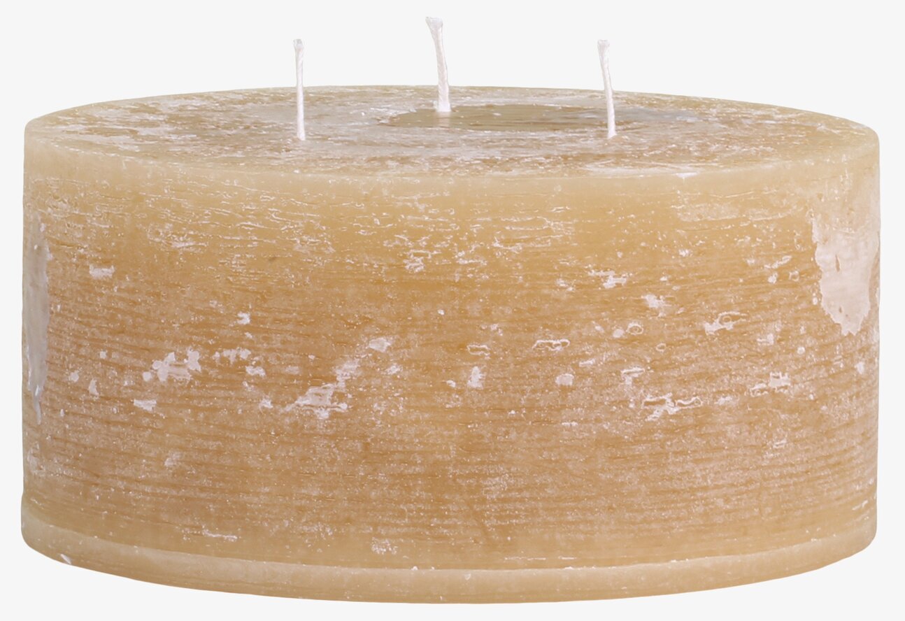 Blockljus Macon Rustik Honung från Chic Antique i närbild