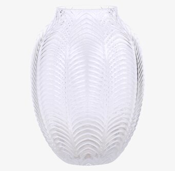 Vas Bladmönster Small från Chic Antique i transparent glas