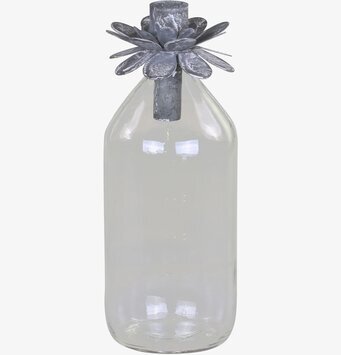 Glasflaska Inkl ljushållare Blomma Chic Antique Ljusstakar Adventsstakar Ljushållare Ljushyllor