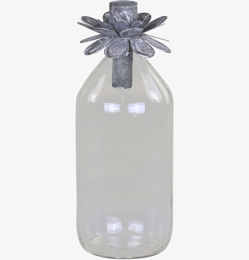 Glasflaska Inkl ljushållare Blomma från Chic Antique