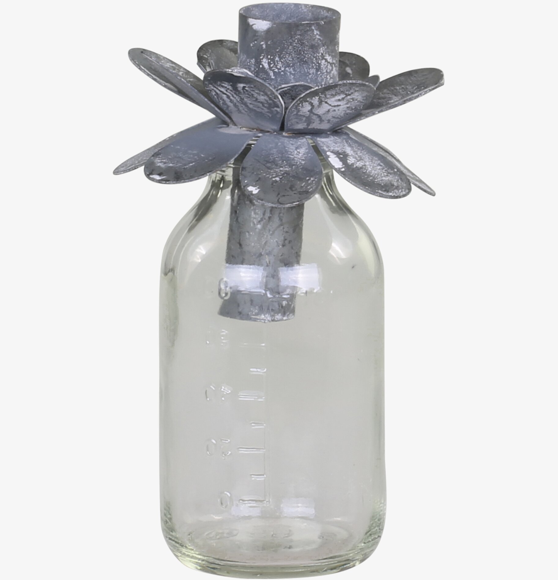 Glasflaska Inkl ljushållare Blomma från Chic Antique