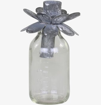 Glasflaska Inkl ljushållare Blomma från Chic Antique
