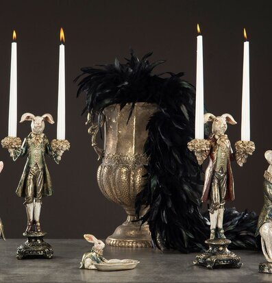 Kanin Fat Mörkgrön från A Lot Decoration med antik stil