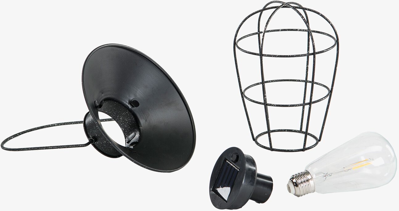 Lampa Solcell LED Pinne Svart från A Lot Decoration i trädgård