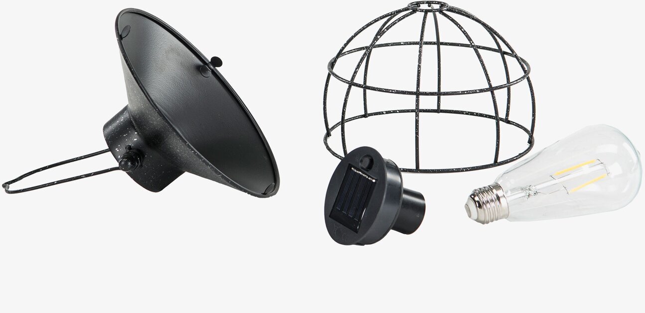Lampa Solcell LED Pinne Svart från A Lot Decoration