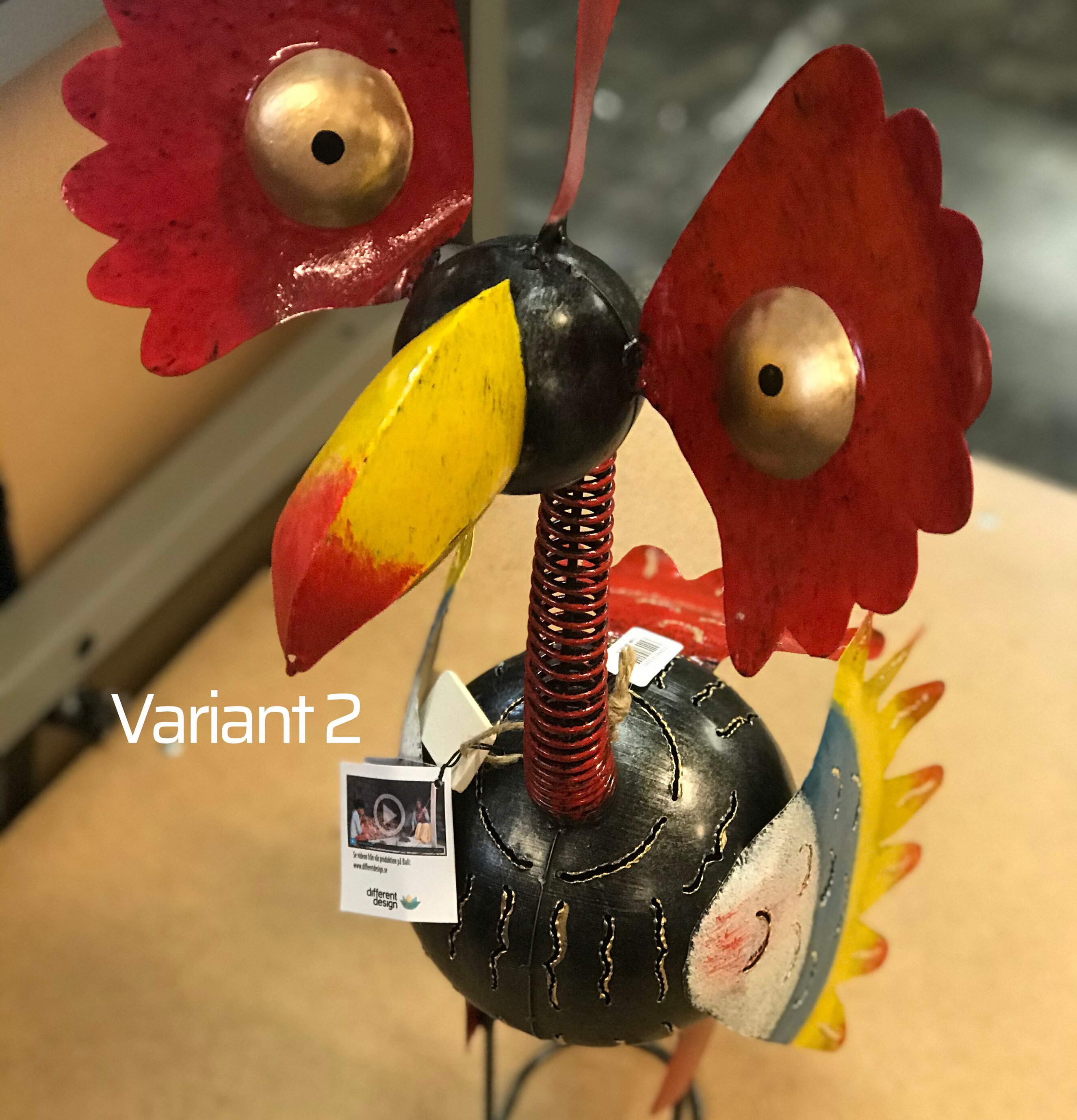 Fågel Plåt 60 Cm från Different Design i färgglad plåt