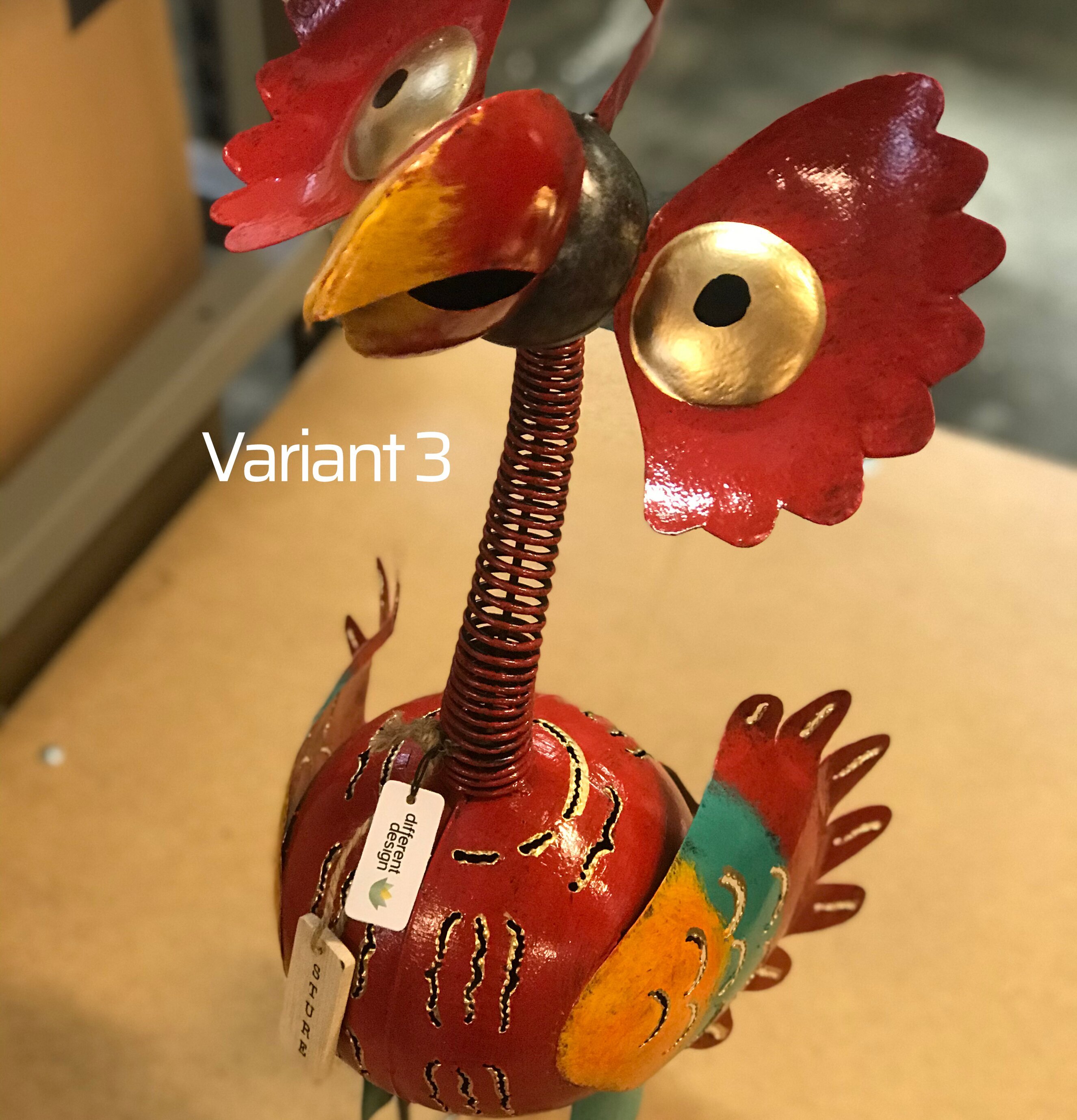 Fågel Plåt 60 Cm från Different Design i färgglad metall