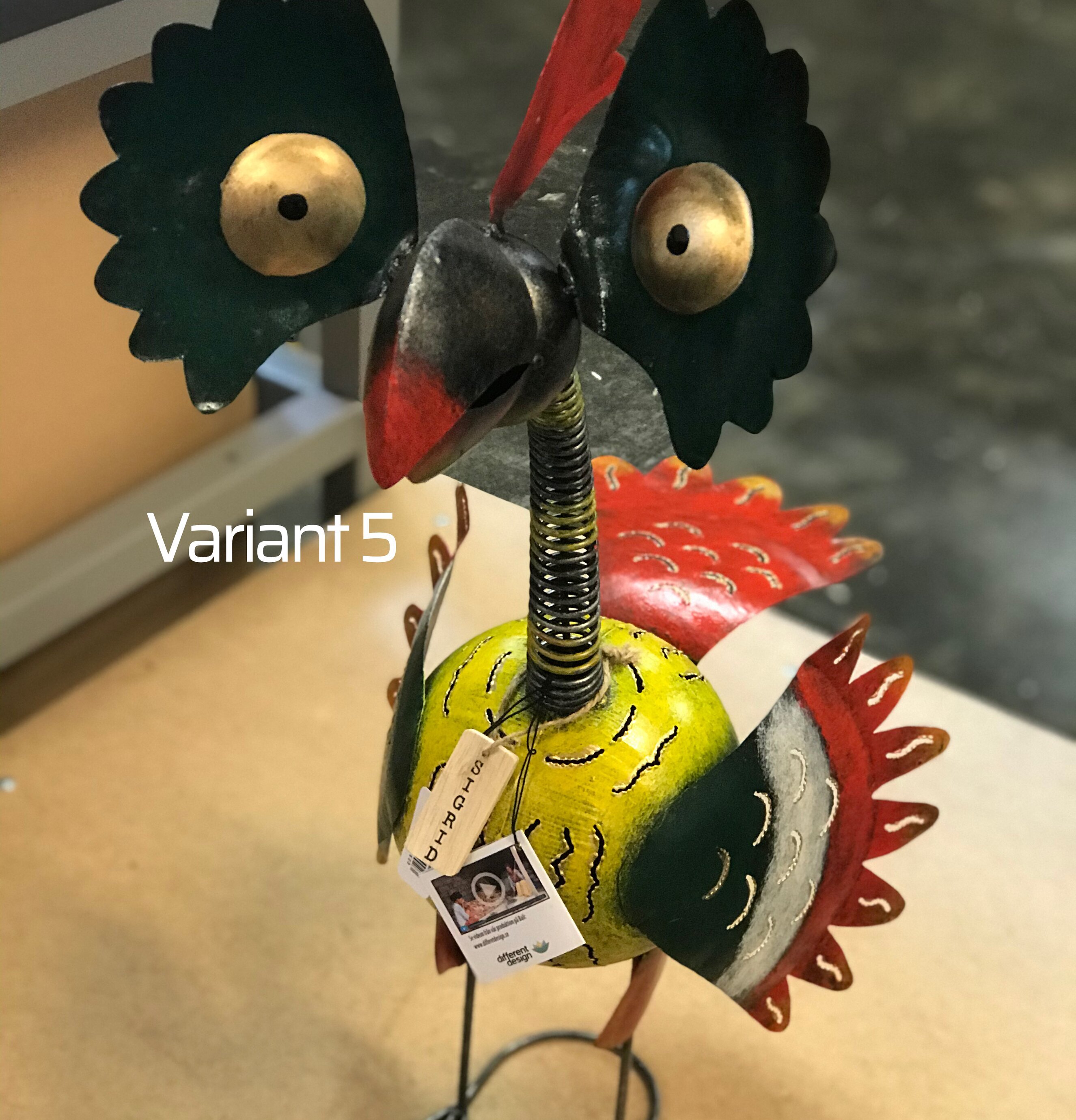 Fågel Plåt 60 Cm från Different Design i färgglad metall