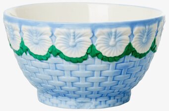 Skål Keramik Blue Flower Design från Rice med blommönster