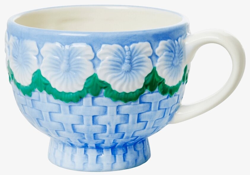 Keramikmugg Blue Flower Design från Rice med blommönster