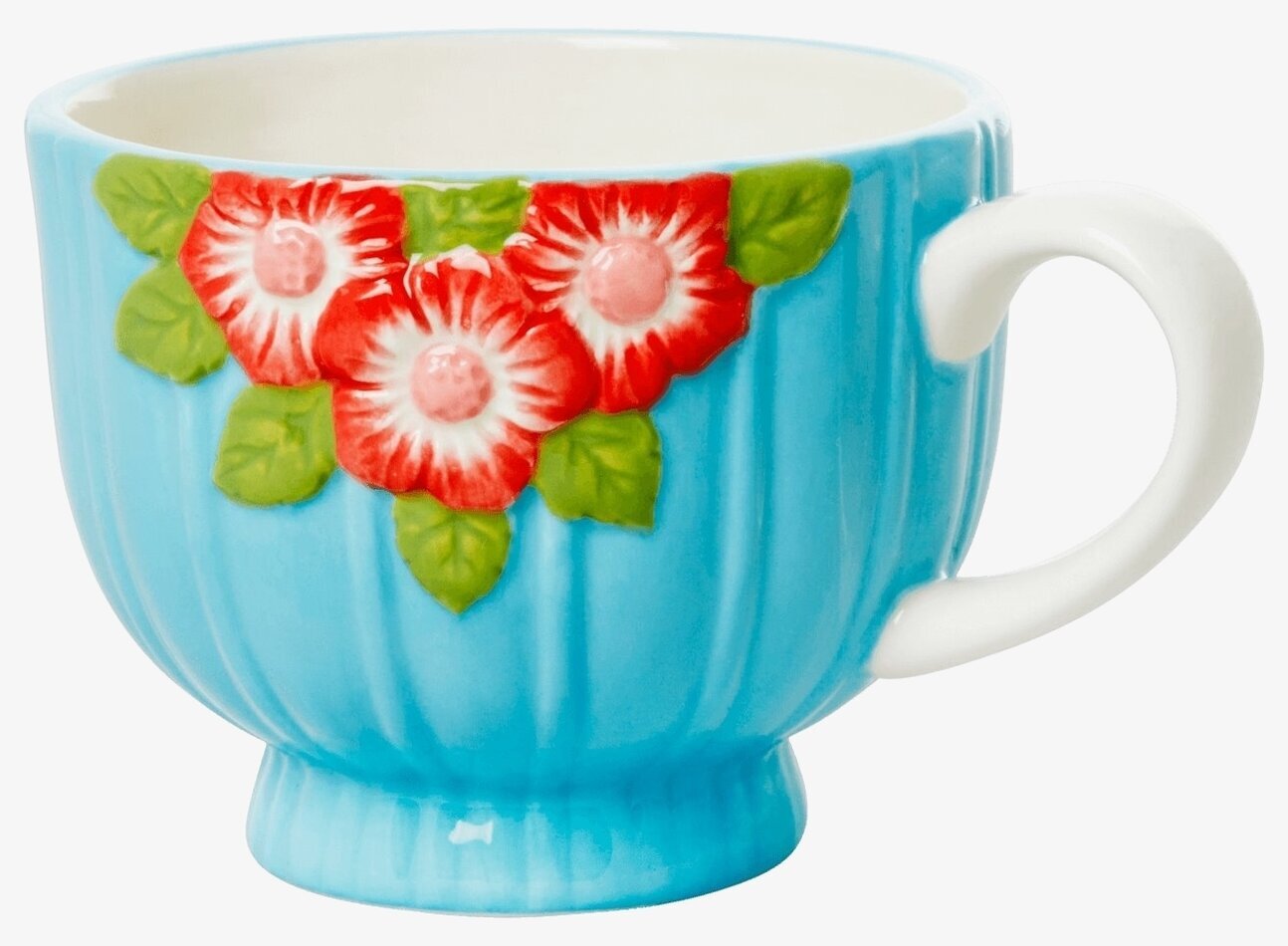 Keramikmugg Mint Flower Design från Rice med blommönster