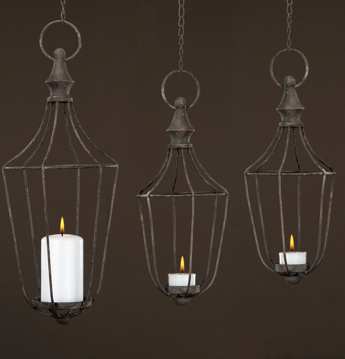 Ljushållare Inkl Kedja Grå 16x38 Cm från A Lot Decoration