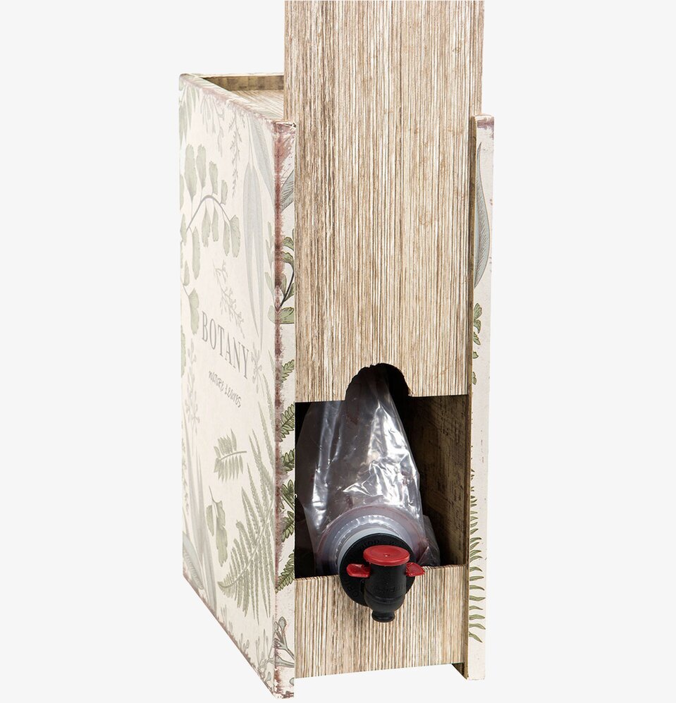 Vinbox Boklåda Leaves från A Lot Decoration med växtmotiv