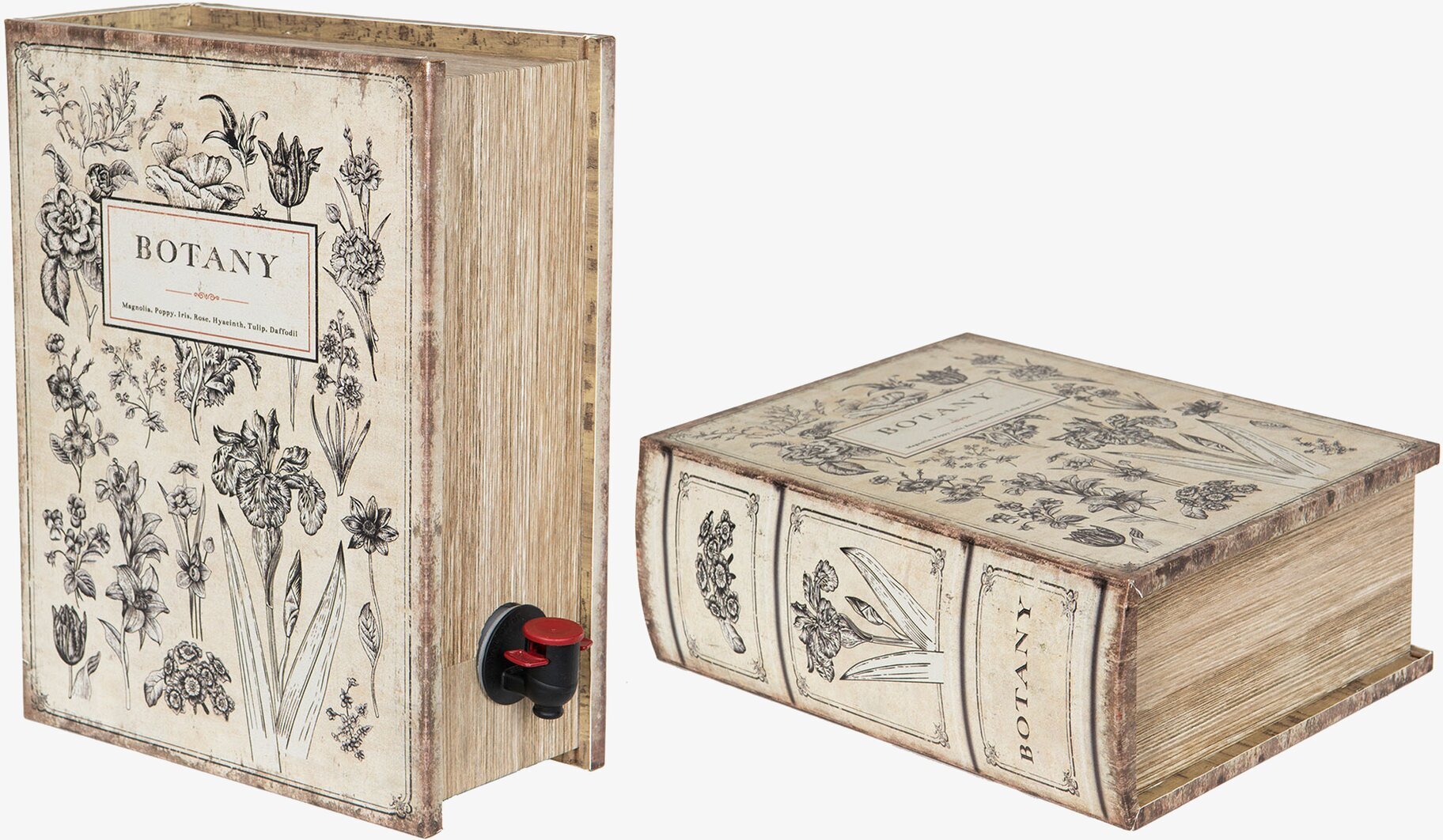 Vinbox Boklåda Botany från A Lot Decoration i bokstil