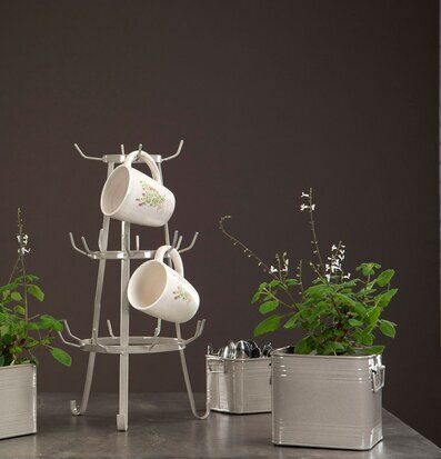 Kruka Kvadrat Emalj Sand Set/2 från A Lot Decoration