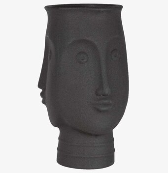 Vas Carmen Svart från Mr Plant med unik ansiktsdesign
