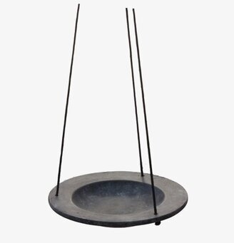 Fågelbad Gråsparv Litet från Eldgarden i metall med ben