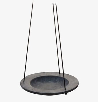 Fågelbad Gråsparv Litet från Eldgarden i metall med ben