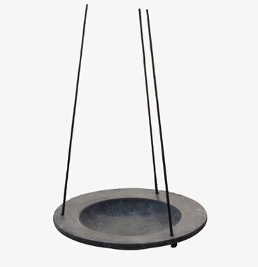 Fågelbad Gråsparv Litet från Eldgarden i metall med ben