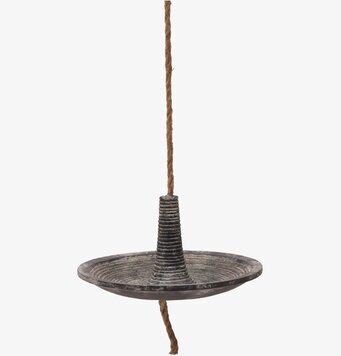 Fågelbad Rep från Eldgarden, rustik trädgårdsdekoration
