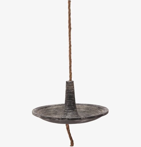 Fågelbad Rep från Eldgarden, rustik trädgårdsdekoration
