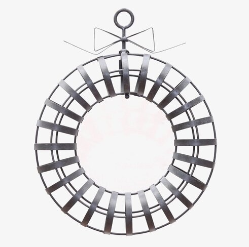 Krans Ø 30 Cm från Eldgarden i robust, mörk metall