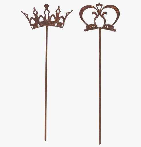 Blomdekoration Kung & Drottning från Eldgarden i metall