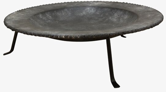 Fågelbad Låg Fot från Eldgarden i metall med rustik finish