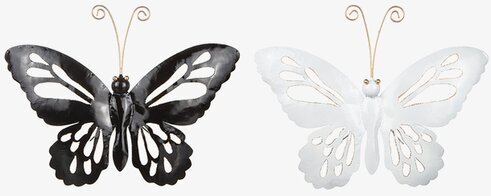 Fjäril Vägg Hamrad Plåt från Different Design i två färger