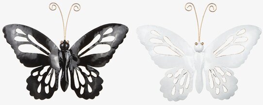 Fjäril Vägg Hamrad Plåt från Different Design i två färger