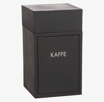Trälåda Kaffe Svart från Different Design på vit bakgrund