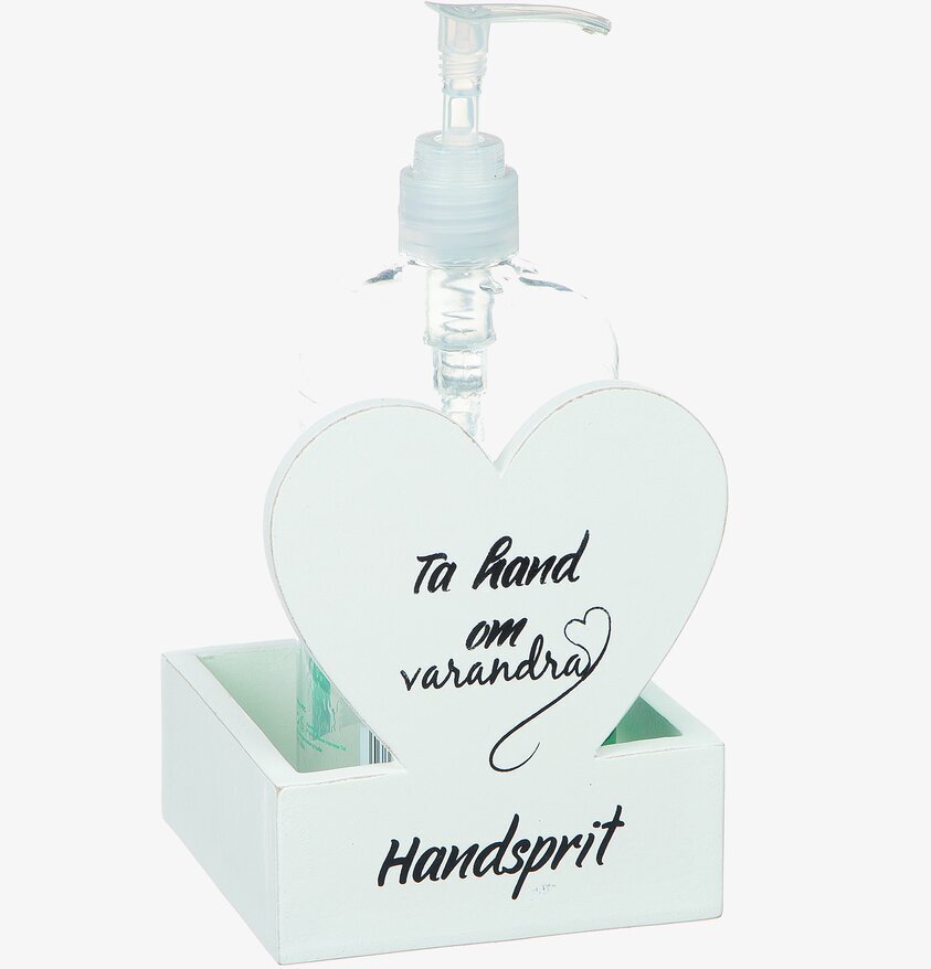 Trälåda Handsprit från Different Design med hjärtmotiv
