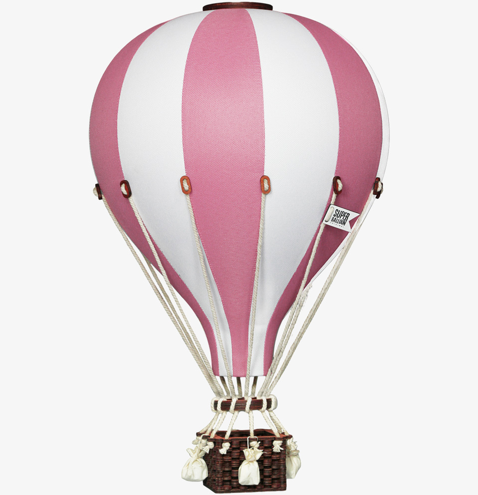 Luftballong Gammelrosa/Vit Large från SuperBalloon i detalj