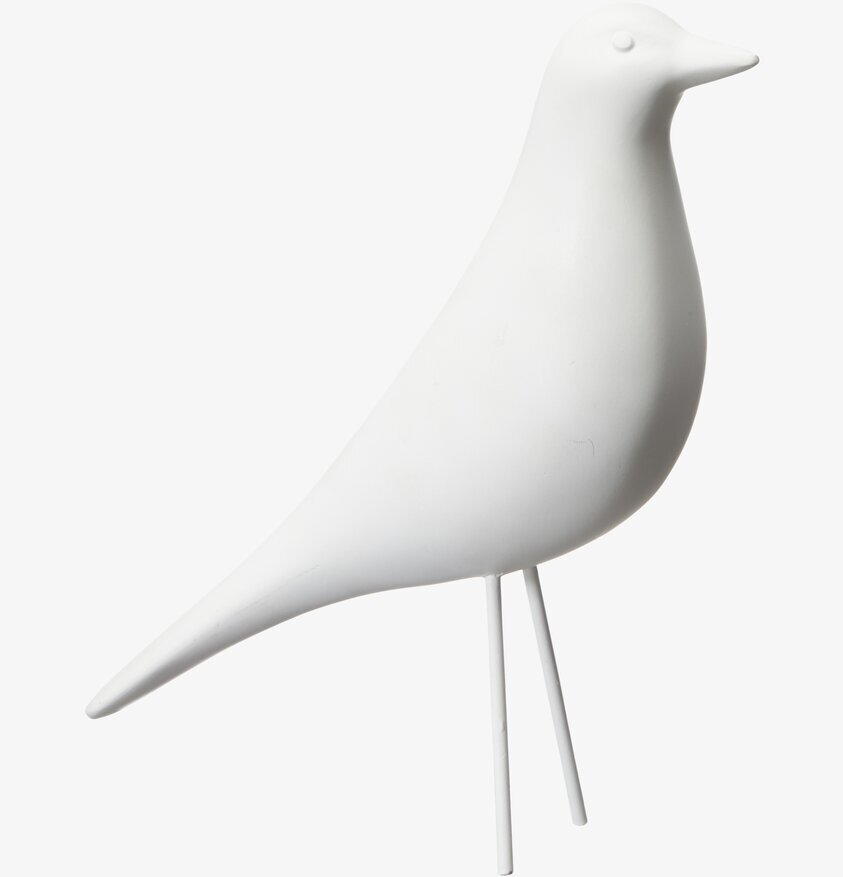 Fågel Vit L från Wikholm Form, elegant vit prydnadsfågel