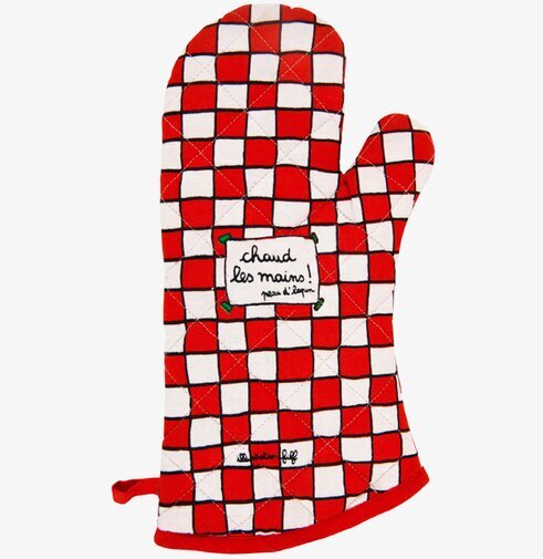 Grytvante Köksruta från Derriére la porte, röd och vit