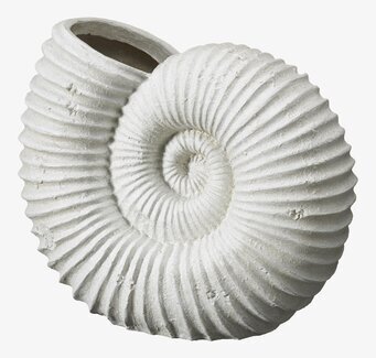 Shell Vas Vit från Wikholm Form med spiralform och textur