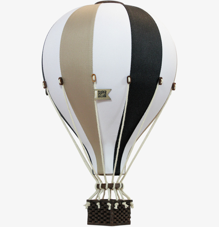 Luftballong Beige/Vit/Svart Medium från SuperBalloon