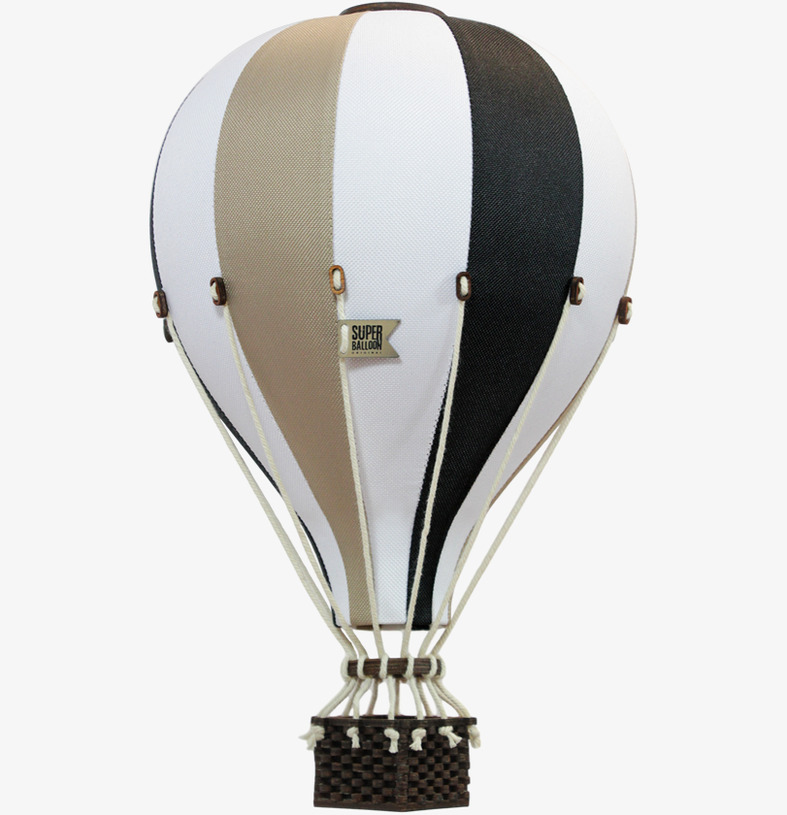 Luftballong Beige/Vit/Svart Medium från SuperBalloon