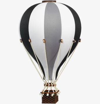 Luftballong Svart/Grå/Vit Medium från SuperBalloon hängande
