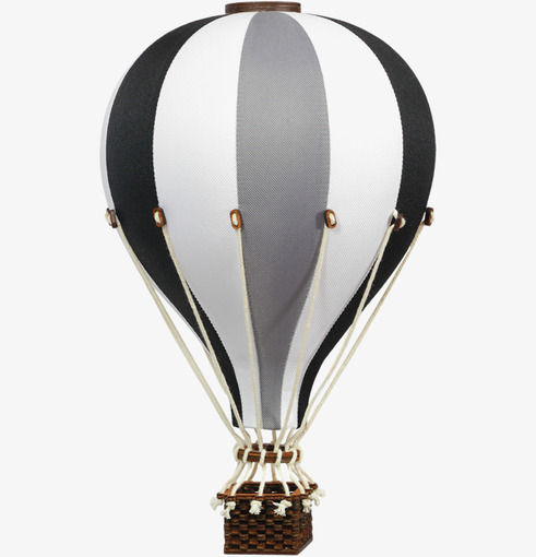 Luftballong Svart/Grå/Vit Medium från SuperBalloon hängande